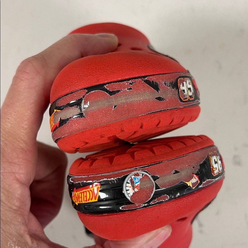 2022 Crocs Disney x Band Clog Toddler 'Fun Lab Cars - Flame' Size 6 - Picture 6 of 17